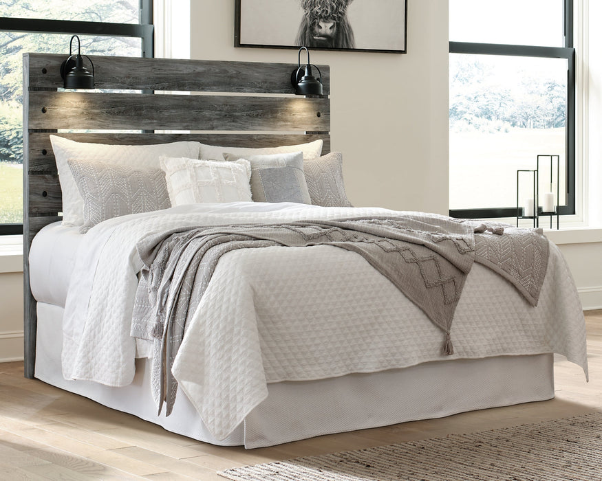 Baystorm Queen Panel Headboard with Mirrored Dresser and 2 Nightstands Huntsville Furniture Outlet
