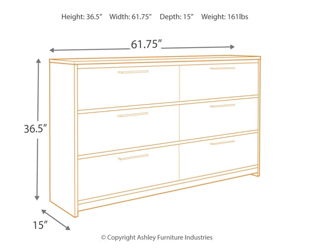 Baystorm Six Drawer Dresser Huntsville Furniture Outlet