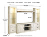 Bellaby 4-Piece Entertainment Center Huntsville Furniture Outlet