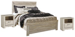 Bellaby Queen Panel Bed with 2 Nightstands Huntsville Furniture Outlet