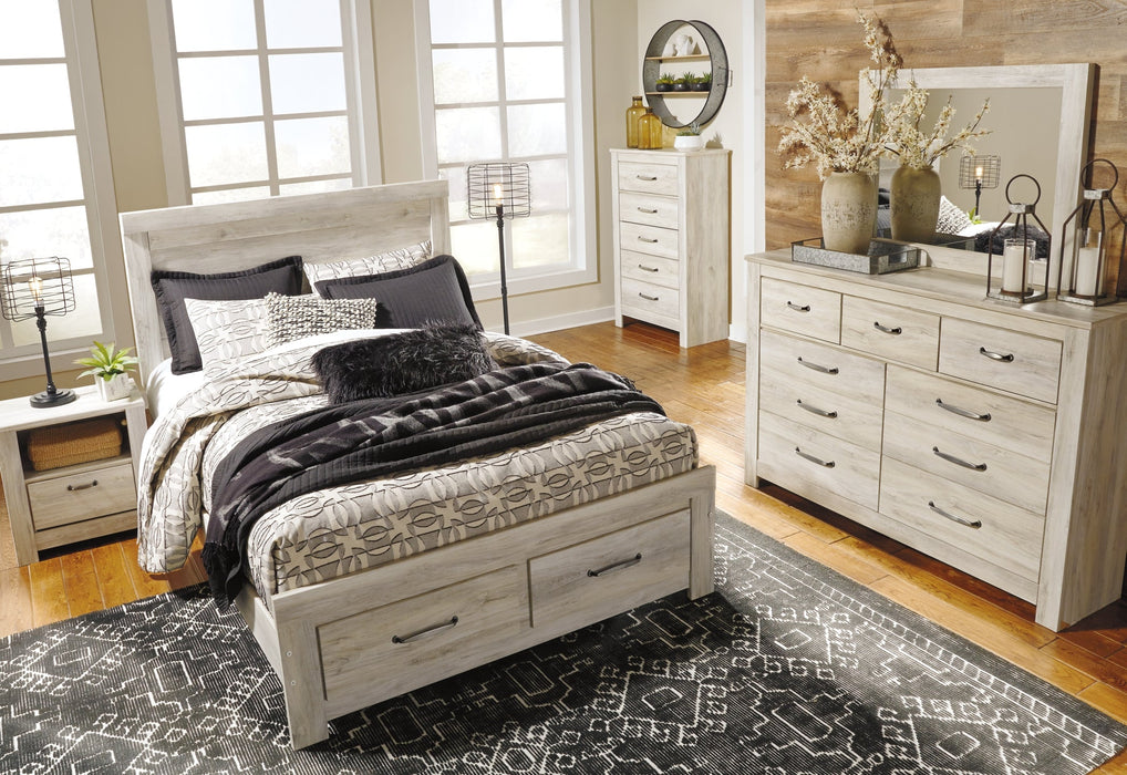 Bellaby Queen Panel Bed with 2 Nightstands Huntsville Furniture Outlet