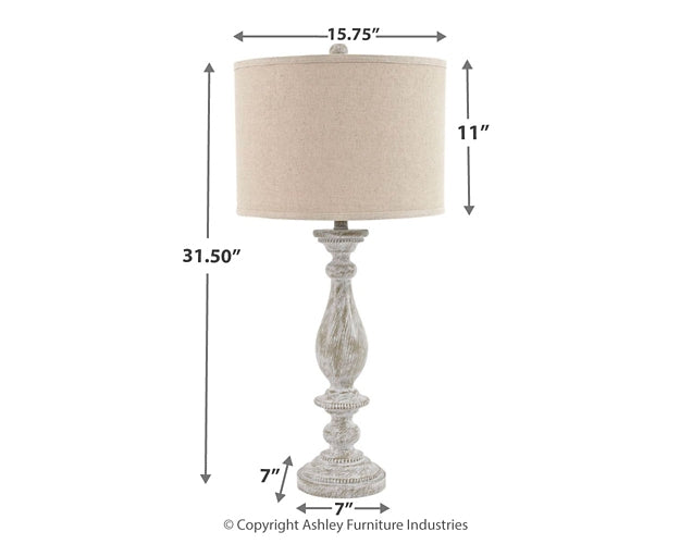 Bernadate Poly Table Lamp (2/CN) Huntsville Furniture Outlet