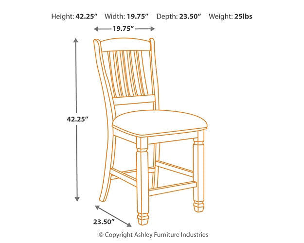 Bolanburg Counter Height Dining Table and 6 Barstools Huntsville Furniture Outlet