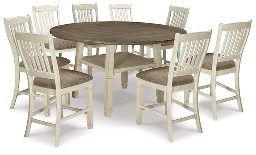 Bolanburg Counter Height Dining Table and 8 Barstools Huntsville Furniture Outlet