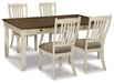 Bolanburg Dining Table and 4 Chairs Huntsville Furniture Outlet