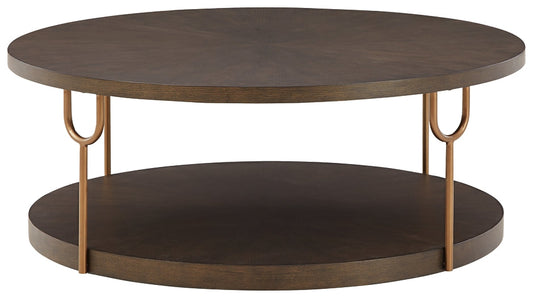 Brazburn Round Cocktail Table Huntsville Furniture Outlet
