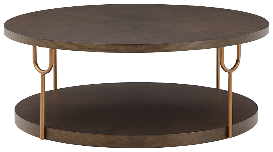 Brazburn Round Cocktail Table Huntsville Furniture Outlet