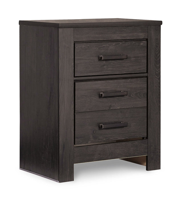 Brinxton Full Panel Bed with Mirrored Dresser, Chest and 2 Nightstands Huntsville Furniture Outlet