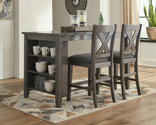 Caitbrook Counter Height Dining Table and 2 Barstools Huntsville Furniture Outlet