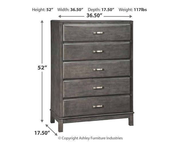 Caitbrook Queen Storage Bed with 8 Drawers with Dresser and Chest Huntsville Furniture Outlet