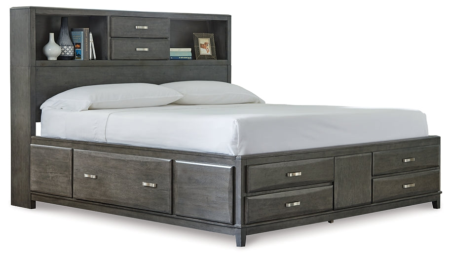 Caitbrook Queen Storage Bed with 8 Drawers with Dresser and Chest Huntsville Furniture Outlet
