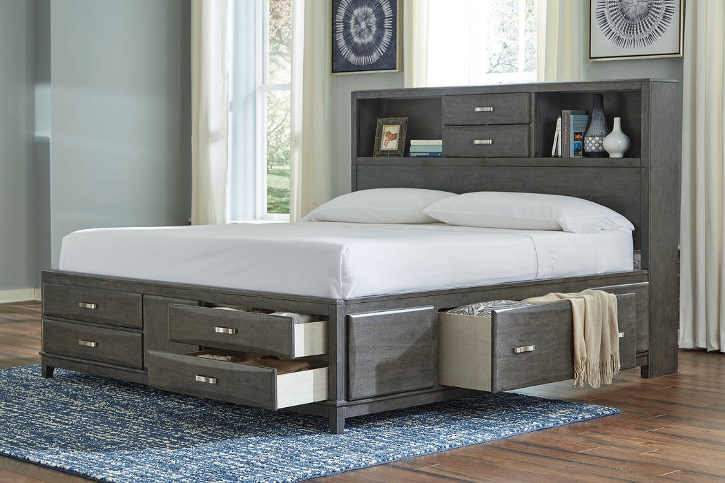 Caitbrook Queen Storage Bed with 8 Drawers with Dresser and Chest Huntsville Furniture Outlet