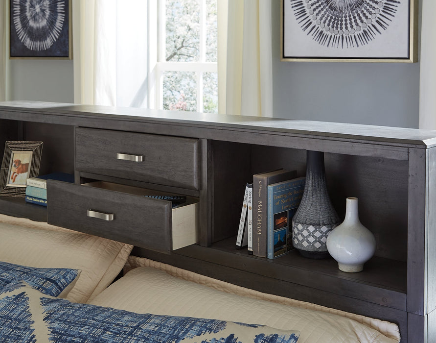 Caitbrook Queen Storage Bed with 8 Drawers with Dresser and Chest Huntsville Furniture Outlet
