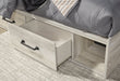 Cambeck Full Panel Bed with 4 Storage Drawers with Mirrored Dresser and 2 Nightstands Huntsville Furniture Outlet
