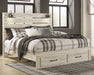 Cambeck King Panel Bed with 2 Storage Drawers with Mirrored Dresser Huntsville Furniture Outlet