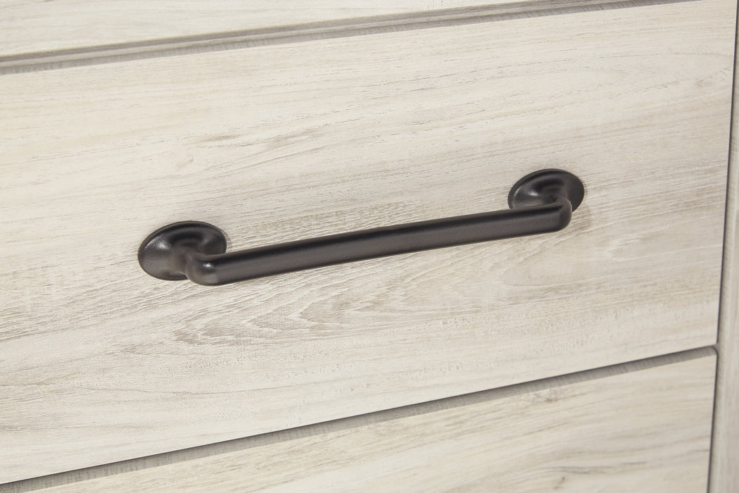 Cambeck King Panel Bed with 2 Storage Drawers with Mirrored Dresser Huntsville Furniture Outlet