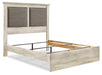 Cambeck King Upholstered Panel Bed with Mirrored Dresser, Chest and 2 Nightstands Huntsville Furniture Outlet