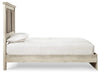 Cambeck King Upholstered Panel Bed with Mirrored Dresser and 2 Nightstands Huntsville Furniture Outlet