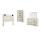 Cambeck Queen Panel Headboard with Mirrored Dresser and Chest Huntsville Furniture Outlet