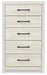Cambeck Twin Panel Bed with 4 Storage Drawers with Mirrored Dresser, Chest and 2 Nightstands Huntsville Furniture Outlet