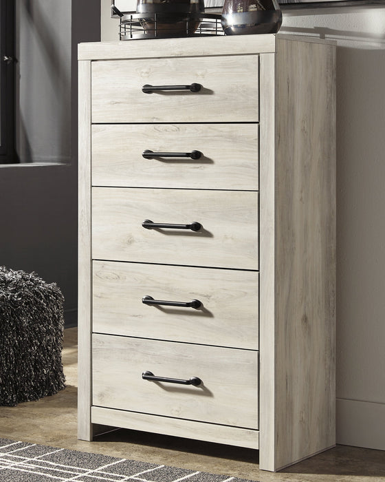 Cambeck Twin Panel Bed with Mirrored Dresser, Chest and Nightstand Huntsville Furniture Outlet