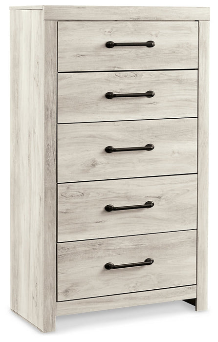 Cambeck Twin Panel Bed with Mirrored Dresser, Chest and Nightstand Huntsville Furniture Outlet