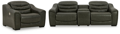 Center Line 3-Piece Sectional with Recliner Huntsville Furniture Outlet