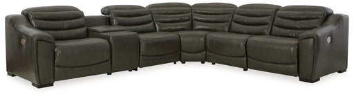 Center Line 6-Piece Sectional with Recliner Huntsville Furniture Outlet