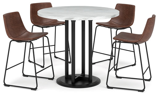 Centiar Counter Height Dining Table and 4 Barstools Huntsville Furniture Outlet