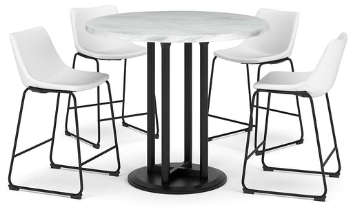 Centiar Counter Height Dining Table and 4 Barstools Huntsville Furniture Outlet