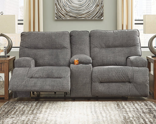 Coombs DBL Rec Loveseat w/Console Huntsville Furniture Outlet