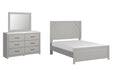 Cottonburg Full Panel Bed with Mirrored Dresser Huntsville Furniture Outlet