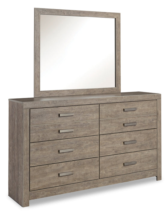 Culverbach Full Panel Bed with Mirrored Dresser Huntsville Furniture Outlet