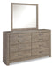 Culverbach Full Panel Bed with Mirrored Dresser Huntsville Furniture Outlet
