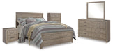 Culverbach Queen Panel Bed with Mirrored Dresser, Chest and Nightstand Huntsville Furniture Outlet