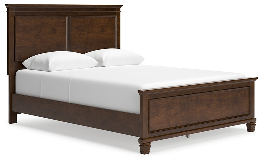 Danabrin Queen Panel Bed with Mirrored Dresser Huntsville Furniture Outlet
