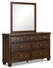 Danabrin Queen Panel Bed with Mirrored Dresser Huntsville Furniture Outlet