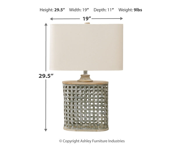 Deondra Metal Table Lamp (1/CN) Huntsville Furniture Outlet