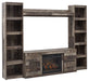 Derekson 4-Piece Entertainment Center with Electric Fireplace Huntsville Furniture Outlet