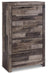 Derekson Twin Panel Bed with Mirrored Dresser, Chest and Nightstand Huntsville Furniture Outlet