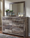 Derekson Twin Panel Bed with Mirrored Dresser, Chest and Nightstand Huntsville Furniture Outlet