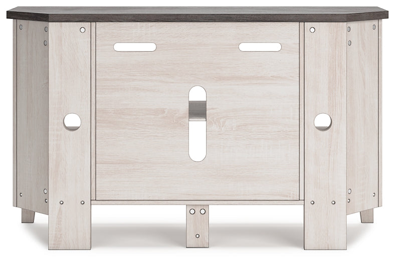 Dorrinson Corner TV Stand/Fireplace OPT Huntsville Furniture Outlet