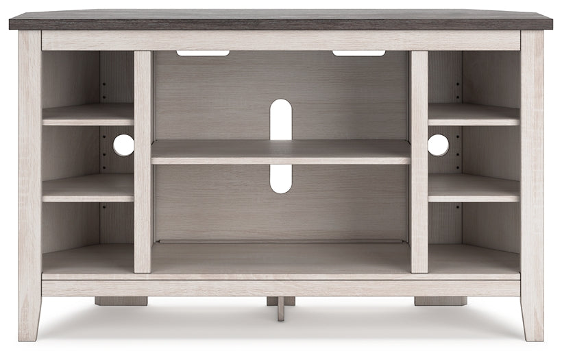 Dorrinson Corner TV Stand/Fireplace OPT Huntsville Furniture Outlet