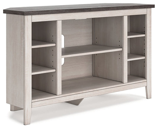 Dorrinson Corner TV Stand/Fireplace OPT Huntsville Furniture Outlet