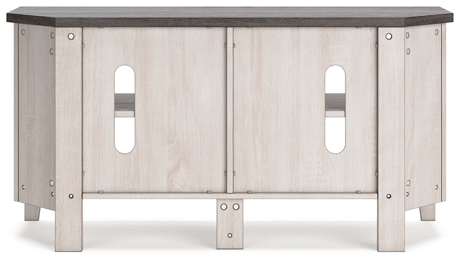 Dorrinson Small Corner TV Stand Huntsville Furniture Outlet