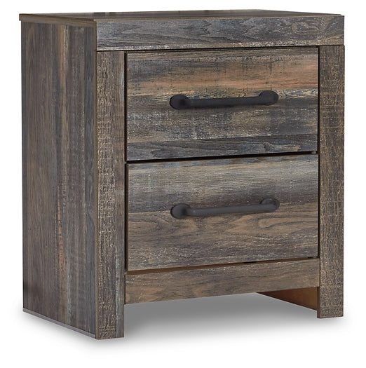 Drystan Full Bookcase Bed with 2 Storage Drawers with Mirrored Dresser, Chest and 2 Nightstands Huntsville Furniture Outlet