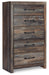 Drystan Full Bookcase Bed with 2 Storage Drawers with Mirrored Dresser, Chest and 2 Nightstands Huntsville Furniture Outlet