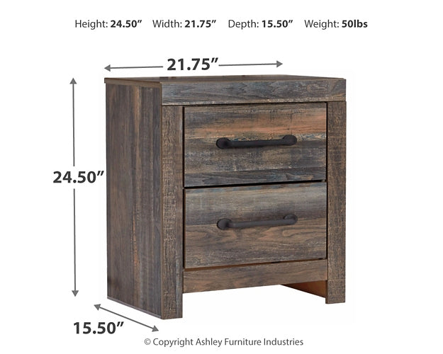 Drystan Full Bookcase Bed with 2 Storage Drawers with Mirrored Dresser, Chest and Nightstand Huntsville Furniture Outlet