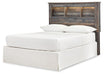 Drystan Full Bookcase Headboard with Mirrored Dresser, Chest and 2 Nightstands Huntsville Furniture Outlet