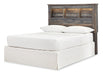 Drystan Full Bookcase Headboard with Mirrored Dresser and 2 Nightstands Huntsville Furniture Outlet